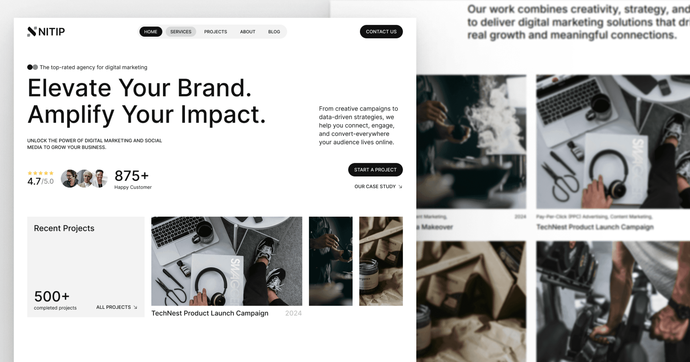 Nitip — Digital marketing agency website template